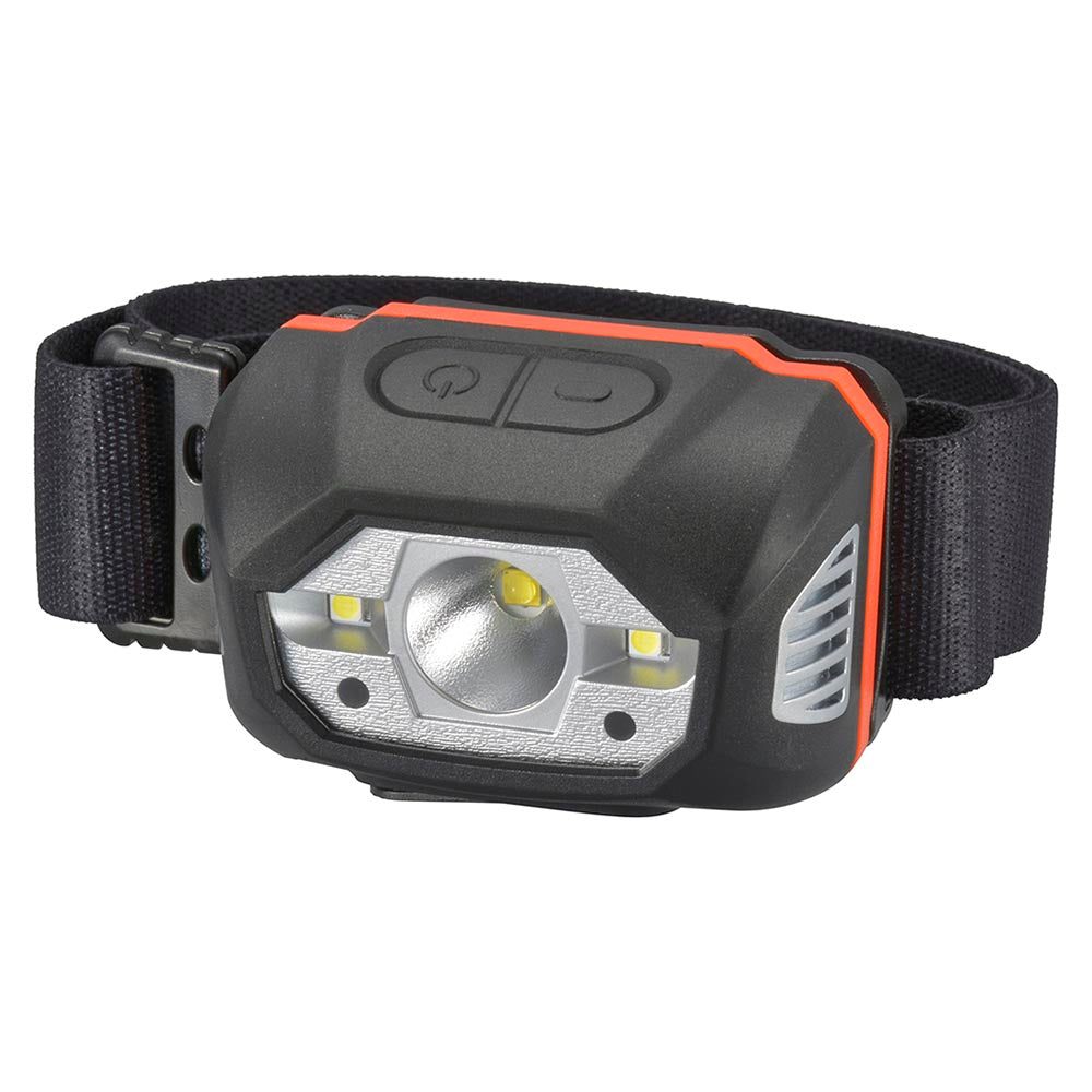 充電式LEDヘッドライト(USB充電式/440 lm FULL/連続使用 70時間 LOW/ブラック)_08-1398_LC-MUS440-K_OHM(オーム電機)