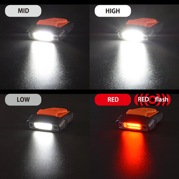 充電式LEDキャップライト(USB充電式/100 lm High/保護等級 IPX4/ブラック)_08-1399_SL-SR100R-K_OHM(オーム電機)