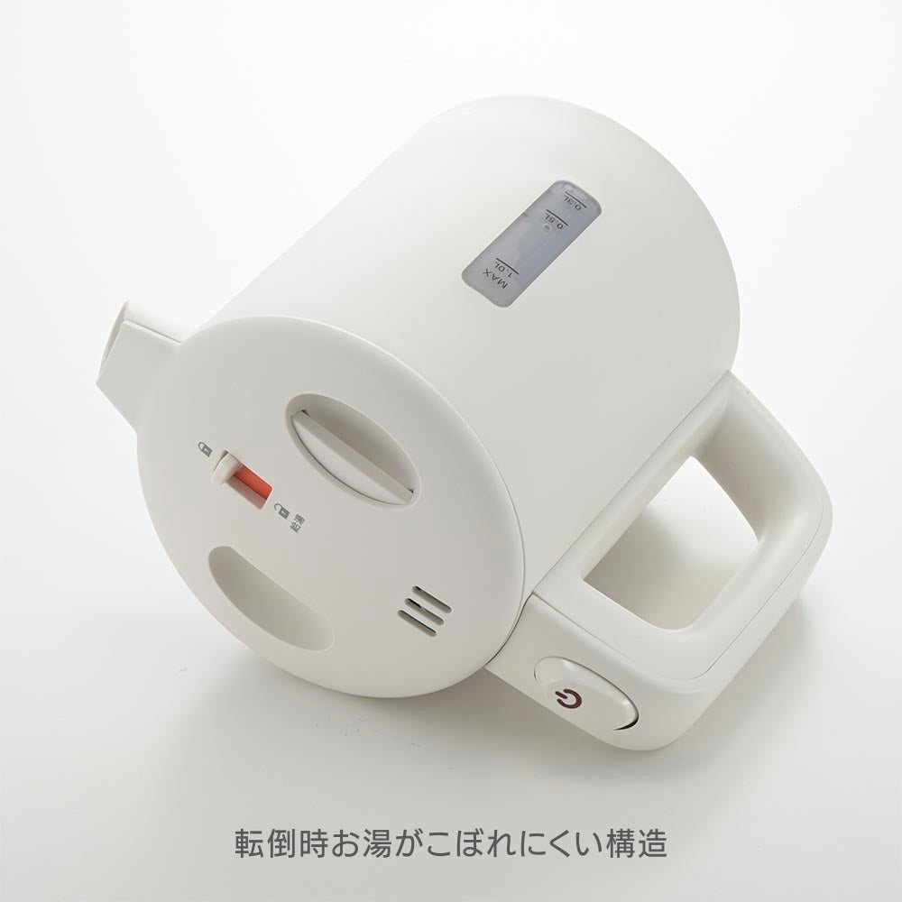 電気ケトル(最大容量 1.0L/900W/ホワイト)_08-1428_COK-WS90B-W_OHM(オーム電機)