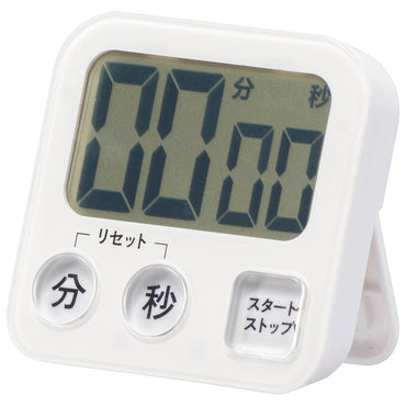 大画面タイマー(100分計/ガラスドア冷蔵庫対応用吸盤付/単4形×1本使用/ホワイト)_08-1456_COK-T131-W_OHM(オーム電機)