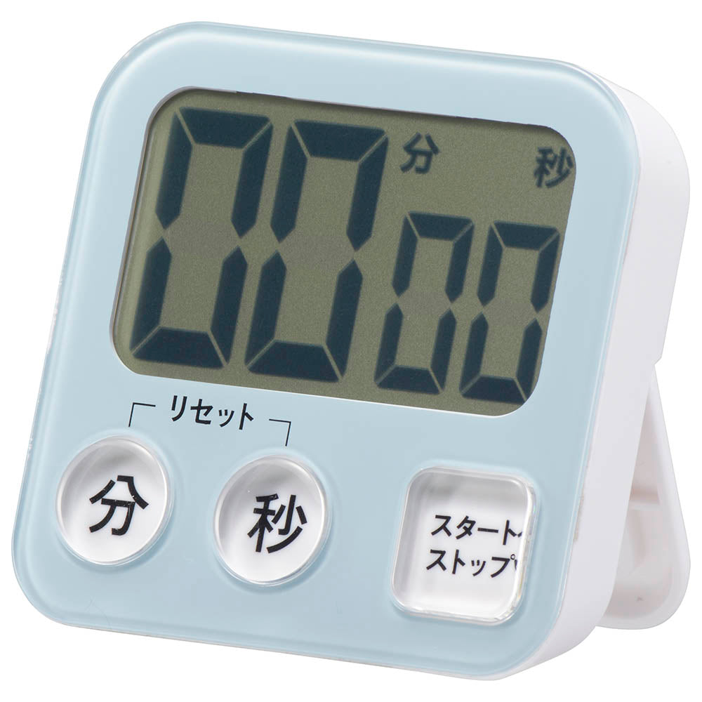 大画面タイマー(100分計/ガラスドア冷蔵庫対応用吸盤付/単4形×1本使用/ブルー)_08-1458_COK-T131-A_OHM(オーム電機)