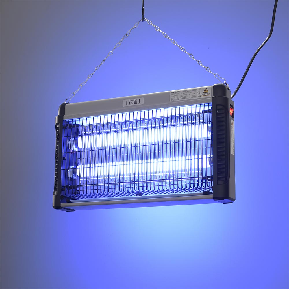 電撃殺虫器(使用誘虫灯FL10BL×2本/電源スイッチ付/屋内専用/コード1.8m/吊り下げ設置)_08-1617_OBK-GH120B_OHM(オーム電機)