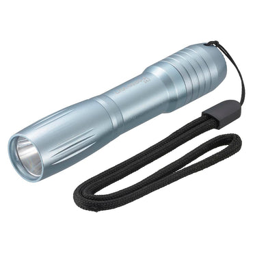 LEDコンパクトライト(フルアルミボディ/白色LED/50 lm/保護等級IPX3/連続使用11時間/単3形×1本使用/ブルー)_08-1658_LHA-05B5-A_OHM(オーム電機)