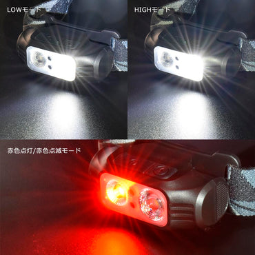 センサー付ヘッドライト(スポット2段階調光/単3形×1本使用/175 lm/連続点灯2.5~7.5時間/保護等級IPX4)_08-1664_LC-S18A7_OHM(オーム電機)