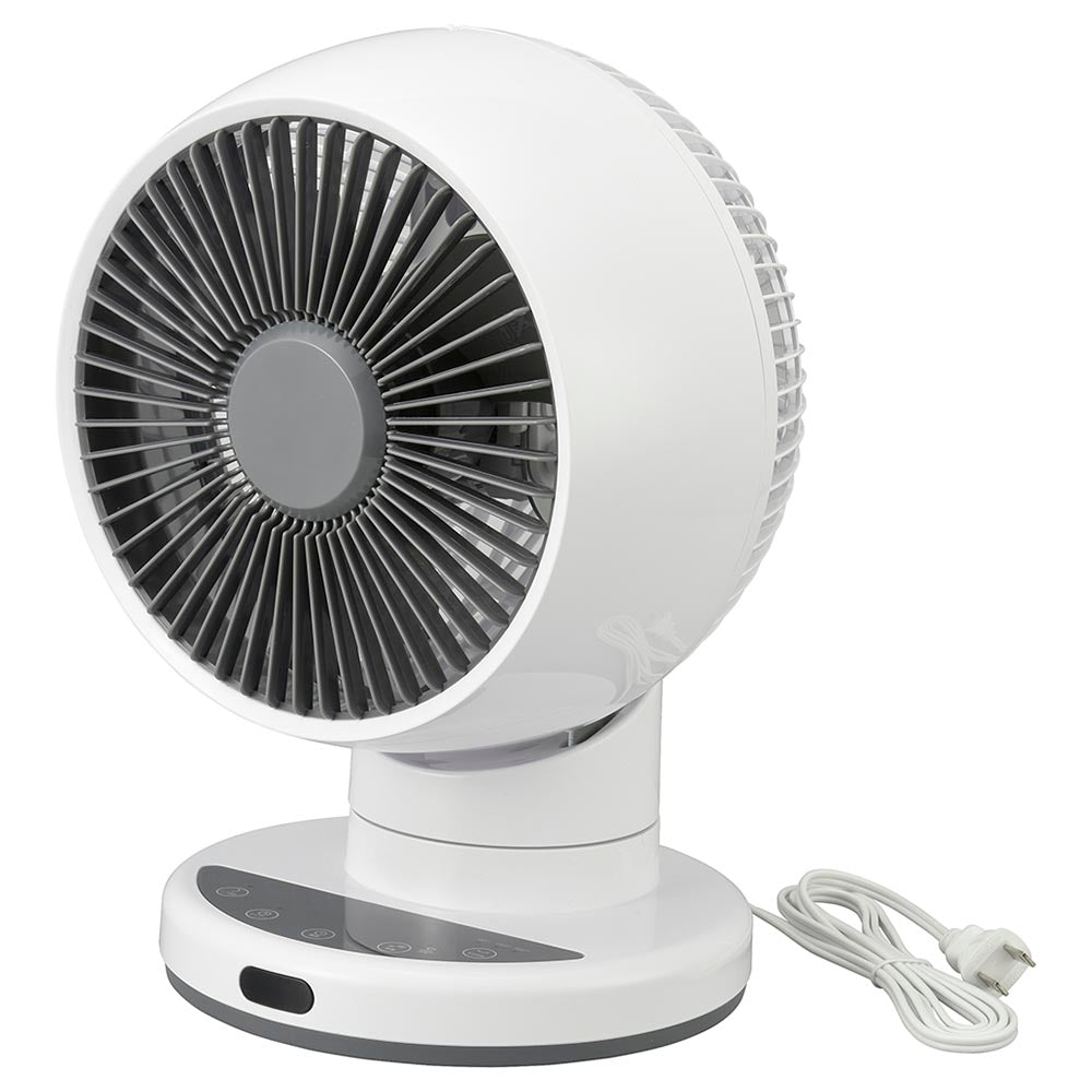 3Dサーキュレーター(静音・節電 DCモーター/~20畳/風量10段階/左右3段階、上下約90°自動首振り/切タイマー8段階/コード1.5m/リモコン付)_08-1704_FF-CS2515DC-W_OHM(オーム電機)