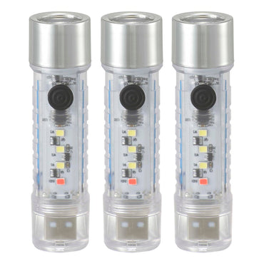 LEDスケルトンライト(USB充電式 Type-A/110 lm/ライト・ランタンモード切替/3個入)_08-1734_LH-C10A5-3P_OHM(オーム電機)