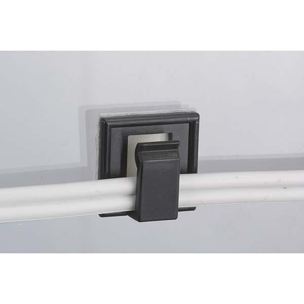 絶縁コードクリップ(16.3×16.3mm/70個入り/黒)_09-1925_DZ-CC1616KL_OHM(オーム電機)