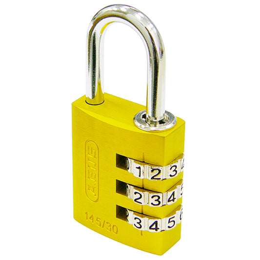 145 コンビネーション パドロック 145/30 YELLOW (イエロー:黄)_ABUS (アバス)