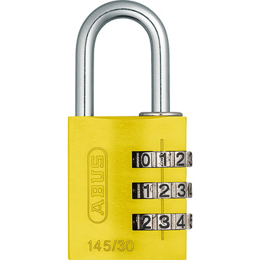 145 コンビネーション パドロック 145/30 YELLOW (イエロー:黄)_ABUS (アバス)