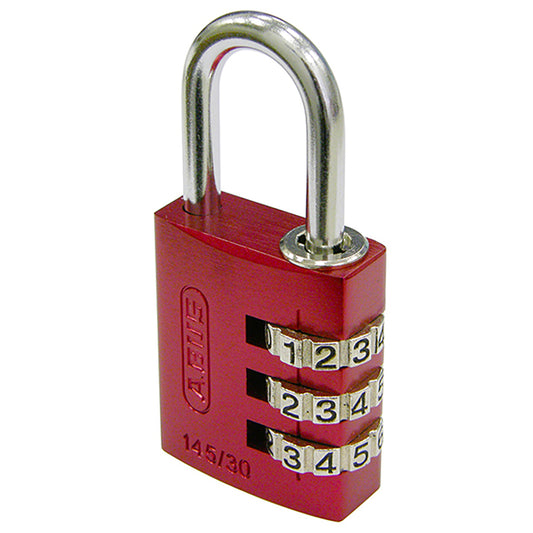 145/30 RE コンビネーション パドロック 赤_ABUS (アバス)