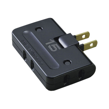 A-36H(BK) コーナータップ 3P_ELPA(エルパ・朝日電器)