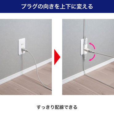 電源タップ スイングアダプター 雷ガード_A-380SB(W)_ELPA(エルパ・朝日電器)
