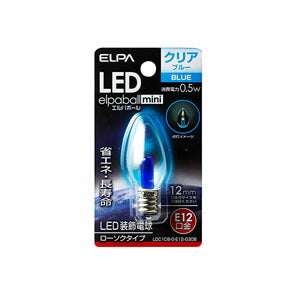 LDC1CB-G-E12-G308_1766400_LED装飾電球ローソク球形 E12 クリアブルー_ELPA(エルパ・朝日電器)