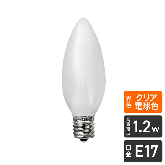 LDC1CL-G-E17-G327_1749200_LED電球 シャンデリア E17 クリア電球色_ELPA(エルパ・朝日電器)