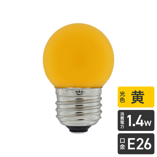 LDG1Y-G-G253_1687800_LED装飾電球 ミニボールG40形 E26 黄色_ELPA(エルパ・朝日電器)