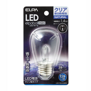 LDS1CN-G-G905_1689300_LED装飾電球 サイン球 E26 クリア昼白色_ELPA(エルパ・朝日電器)