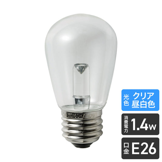LDS1CN-G-G905_1689300_LED装飾電球 サイン球 E26 クリア昼白色_ELPA(エルパ・朝日電器)