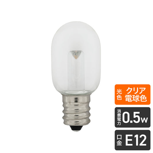 LDT1CL-G-E12-G106_1685500_LED装飾電球 ナツメ球タイプ E12 クリア電球色相当_ELPA(エルパ・朝日電器)