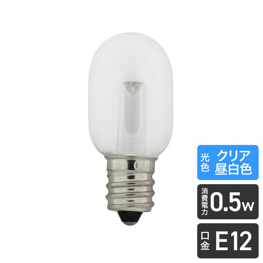 LDT1CN-G-E12-G105_1685400_LED装飾電球 ナツメ球タイプ E12 クリア昼白色相当_ELPA(エルパ・朝日電器)