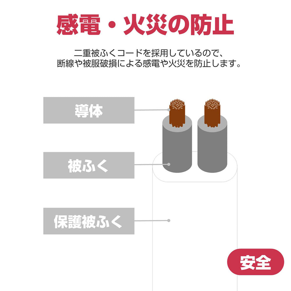 LPE-102N(W) EDLP延長コード2M_ELPA(エルパ・朝日電器)