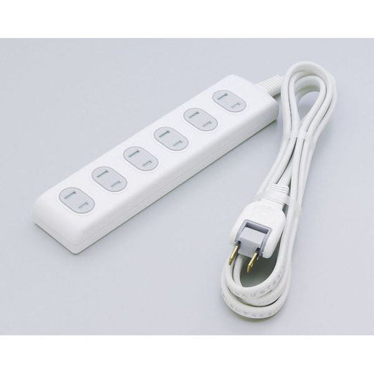 WBT-6020B(W)_1609600_扉付タップ 6個口 2m_ELPA(エルパ・朝日電器)