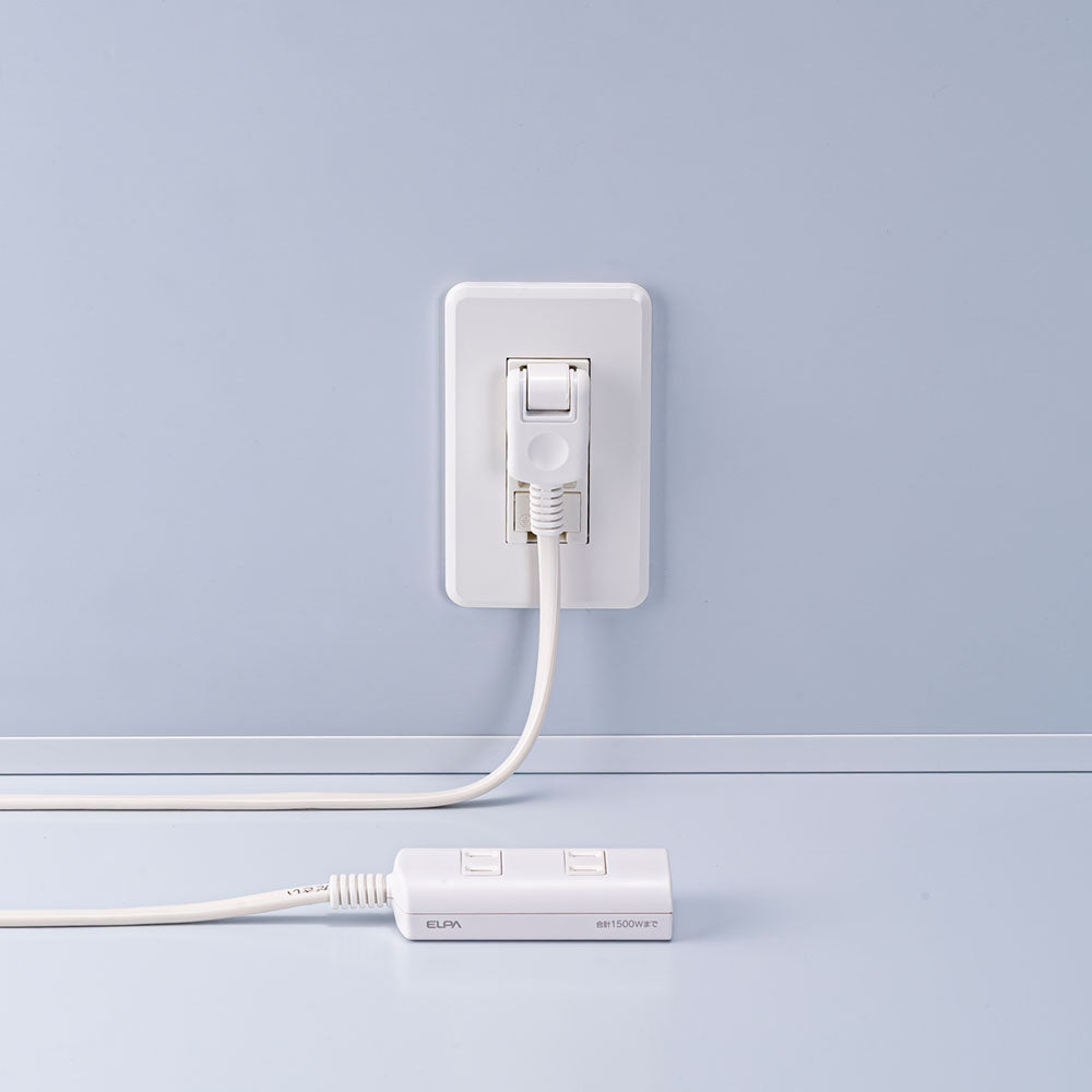 WBT-N3020B(W)_1962200_扉付タップラン3P2m_ELPA(エルパ・朝日電器)