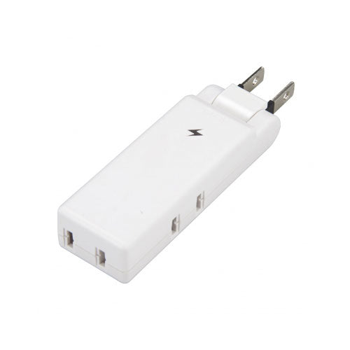 雷ガード付極小コーナータップ3個口ホワイト_Y02CMK300WH_YAZAWA(ヤザワコーポレーション)