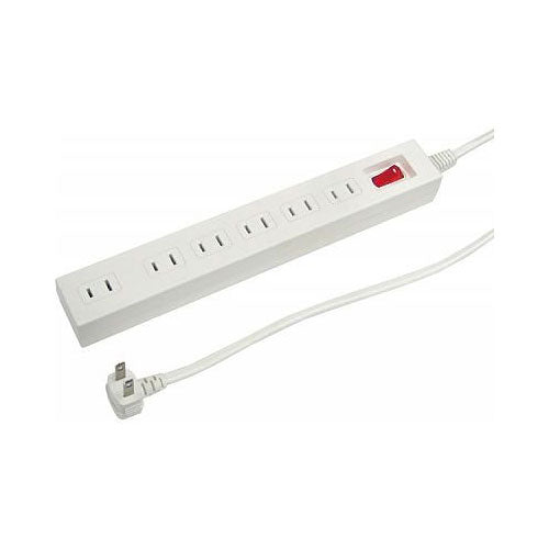 集中スイッチ付節電タップ6個口2m白_YAZAWA(ヤザワコーポレーション)