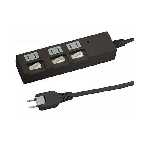 個別スイッチ付節電タップ3個口1m黒_YAZAWA(ヤザワコーポレーション)