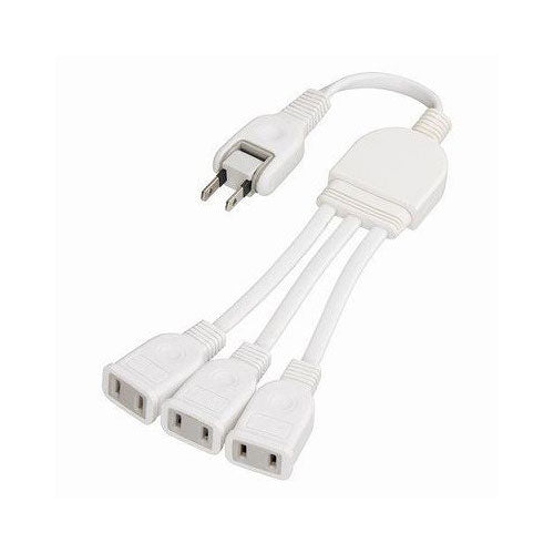 ACアダプター用3分配延長コードホワイト_Y02V3002WH_YAZAWA(ヤザワコーポレーション)