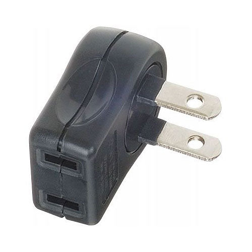 L型プラグアダプター横黒1個口_YAZAWA(ヤザワコーポレーション)