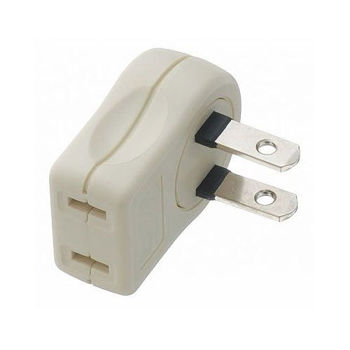 L型プラグアダプター横白1個口_YAZAWA(ヤザワコーポレーション)