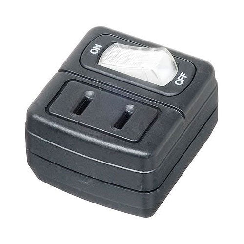 省エネタップ1個口黒_Y02F110BK_YAZAWA(ヤザワコーポレーション)