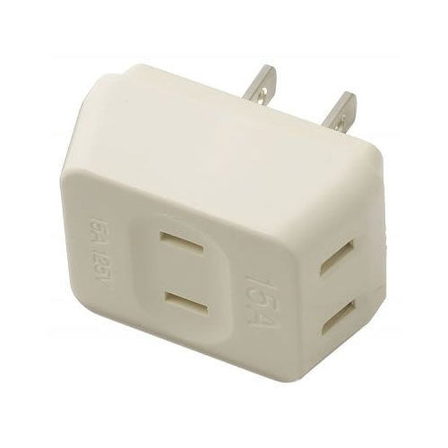 耐トラ付トリプルタップ3個口白_Y02T300WH_YAZAWA(ヤザワコーポレーション)