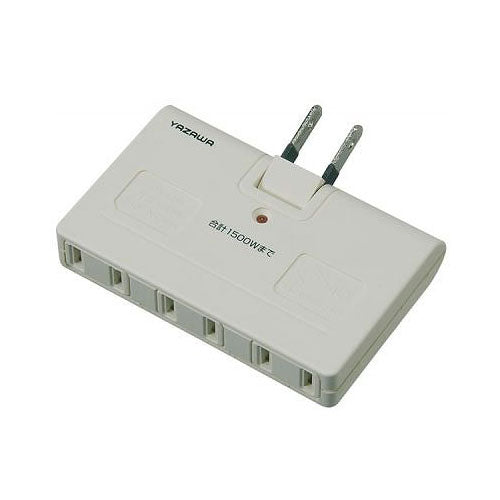 雷サージ付アンダータップ3個口白_Y02UK300WH_YAZAWA(ヤザワコーポレーション)