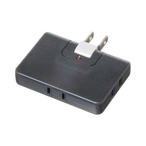 雷サージ付コーナータップ3個口黒_Y02CK300BK_YAZAWA(ヤザワコーポレーション)