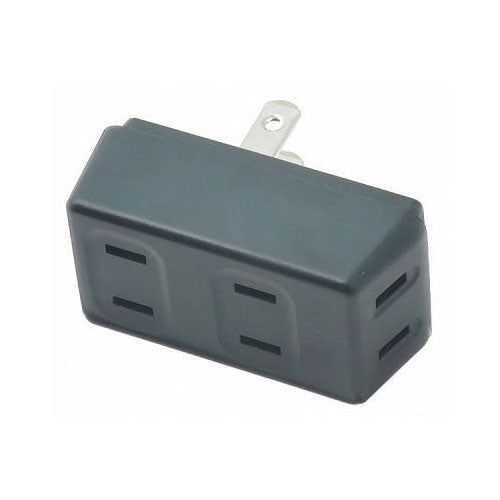 耐トラ付フロントタップ3個口黒_Y02FU300BK_YAZAWA(ヤザワコーポレーション)