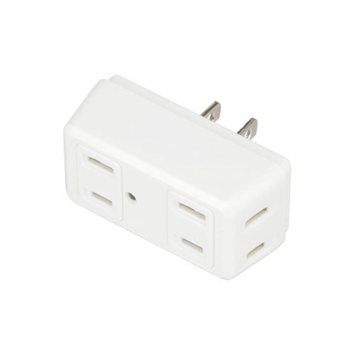 強力雷ガード付4個口クワトロタップホワイト_Y02HQK400WH_YAZAWA(ヤザワコーポレーション)