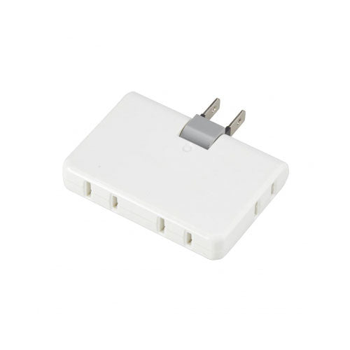 4個口コーナータップホワイト_Y02C400WH_YAZAWA(ヤザワコーポレーション)