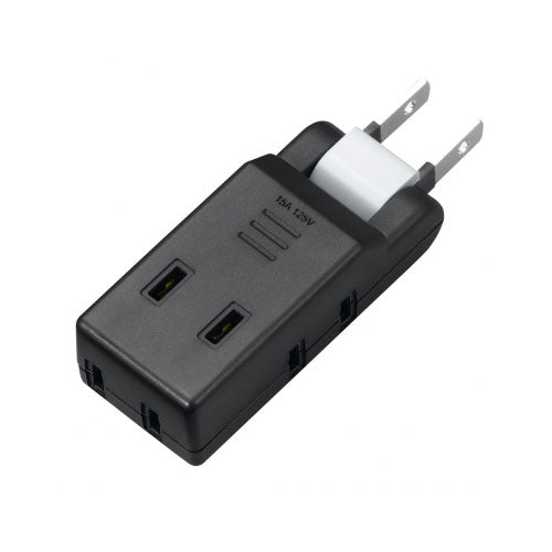 極小コーナータップ4個口ブラック_Y02CM400BK_YAZAWA(ヤザワコーポレーション)