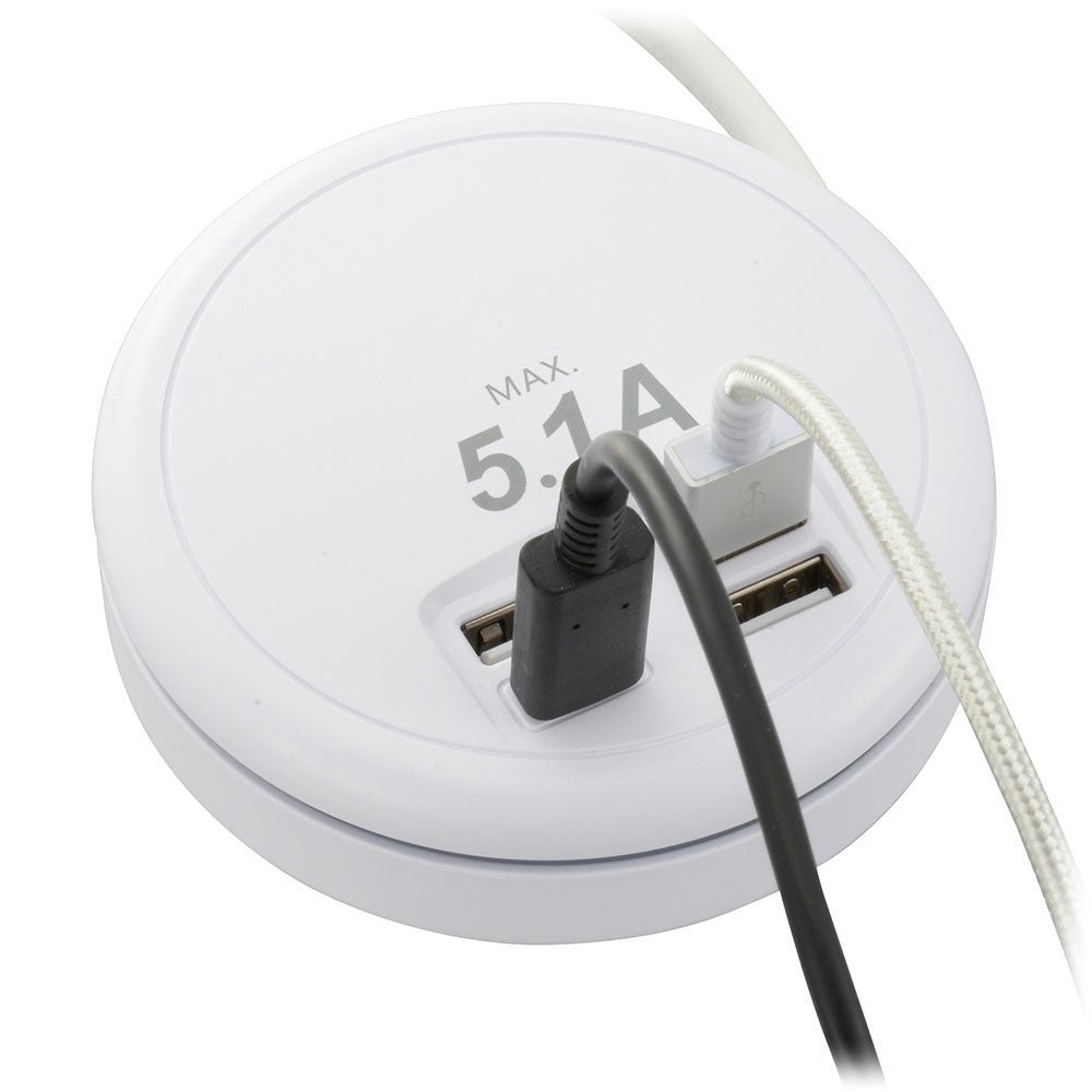 USBチャージャー(Type-A×3個口+Type-C/コード45cm/最大5.1A/ホワイト)_00-1228_SMP-U3C51E3-W_OHM(オーム電機)