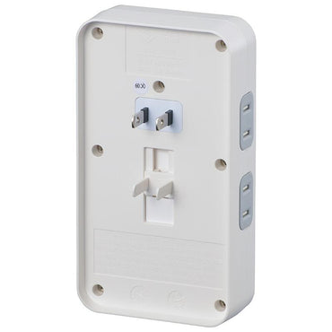 雷ガード付 6個口拡張コンセント(ホワイト)_00-1403_HS-AK6B-W_OHM(オーム電機)