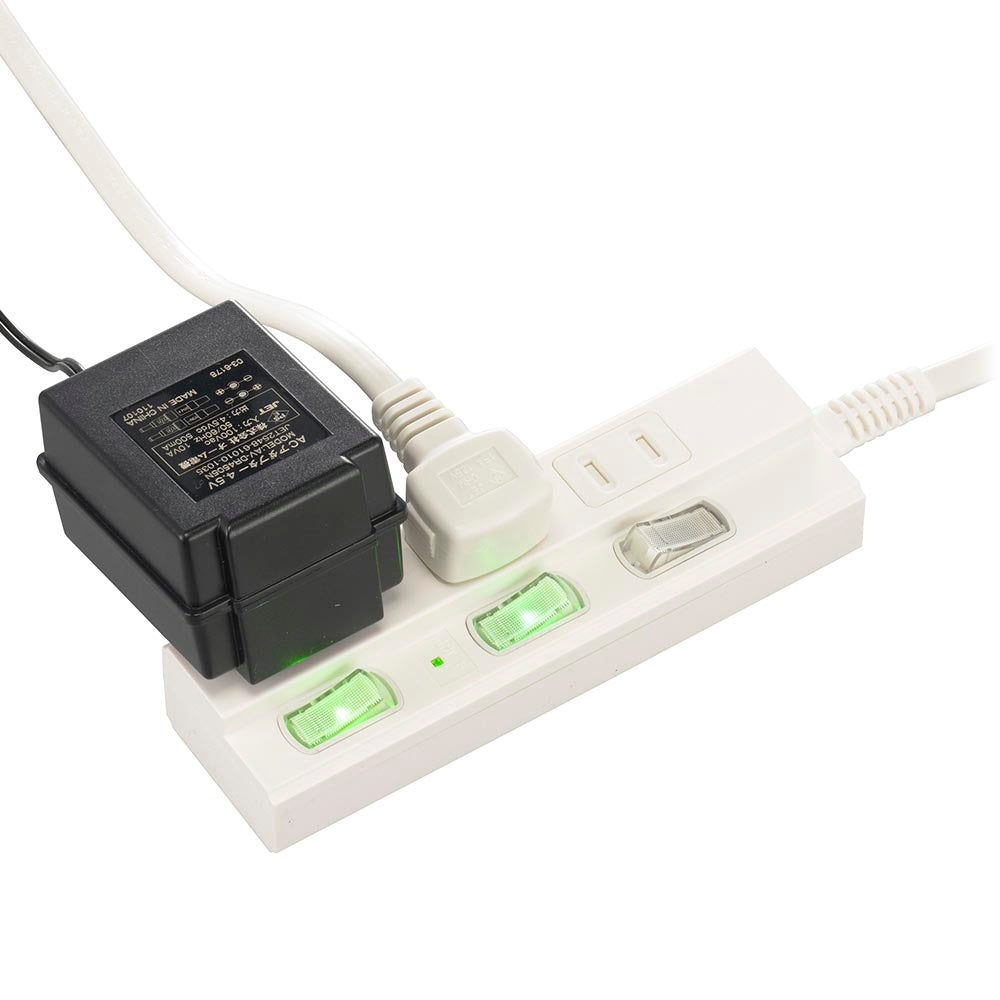 雷ガード付節電タップ(3個口/5m/LEDランプ付個別スイッチ/L型プラグ/ホワイト)_00-1571_HS-TPK35W-22_OHM(オーム電機)