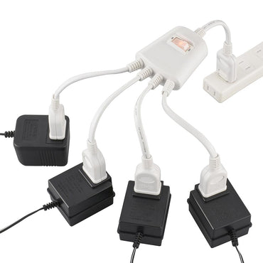 電源分配コード(集中スイッチ付き/難燃・耐熱ボディ/4個口/ホワイト)_00-1985_HS-TP4C10V3-W_OHM(オーム電機)