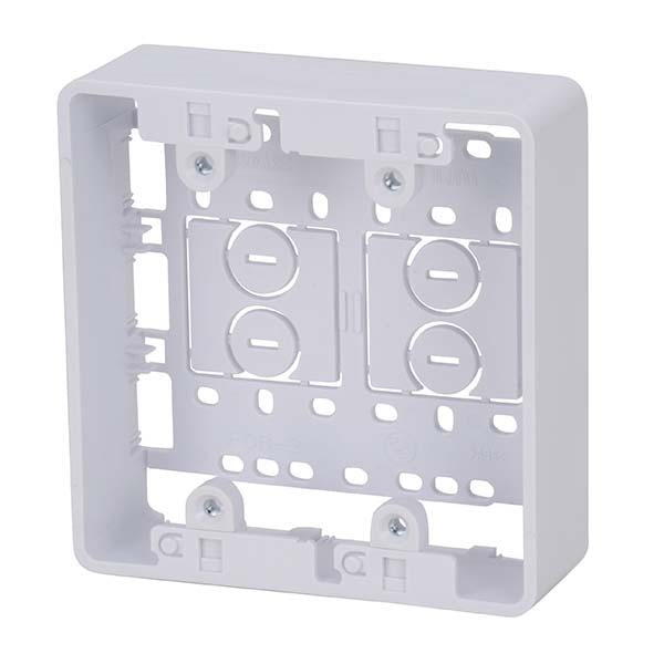 モール用BOX(白/2個用)_00-4281_DZ-FCB2W_OHM(オーム電機)