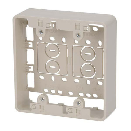モール用BOX(ミルキー/2個用)_00-4283_DZ-FCB2M_OHM(オーム電機)