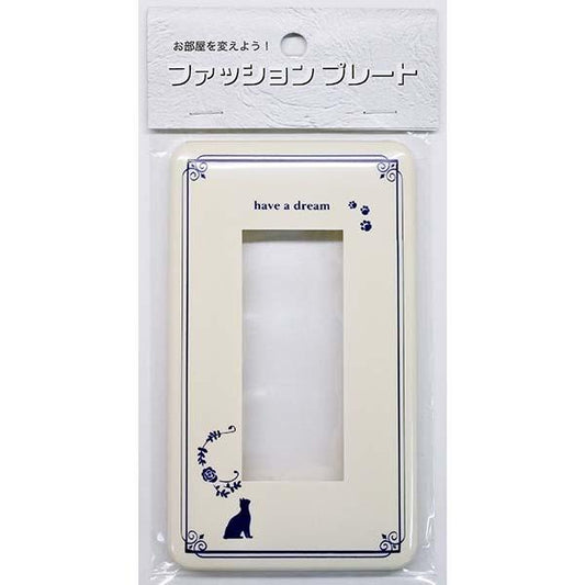 スイッチプレート ネコ(3個口用)_00-4636_HS-UF03_OHM(オーム電機)