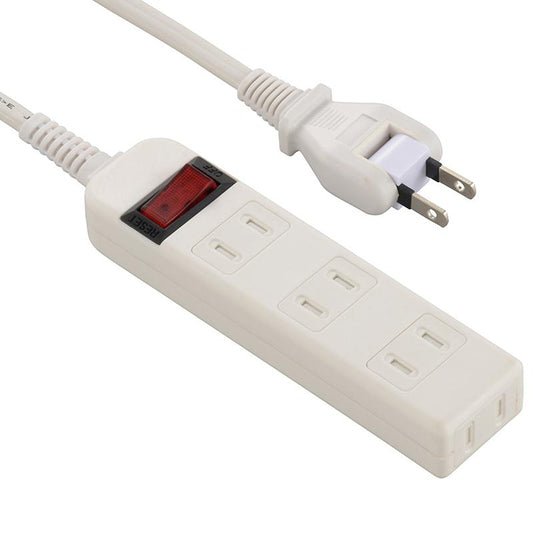 ブレーカー・シャッター付 安全タップ(4個口/2m/ホワイト)_00-5033_HS-TV42S-W_OHM オーム電機