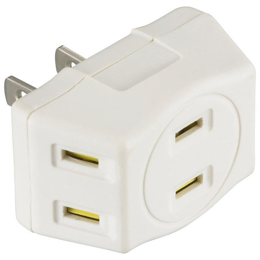 00-5092_HS-TM3MT3PBT-W_トリプルタップ(3個口/シャッター付/ホワイト)_OHM(オーム電機)