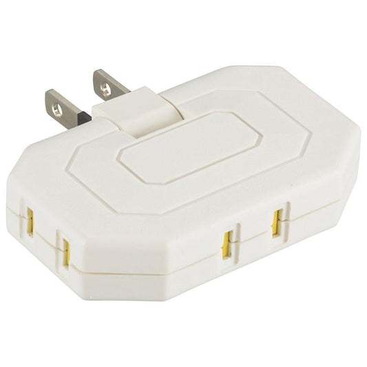 00-5093_HS-TM3MC3PBT-W_コーナータップ(3個口/シャッター付/ホワイト)_OHM(オーム電機)